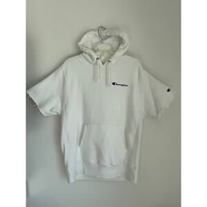 Champion Men's Reverse Weave Short Sleeve Hooded Sweatshirt